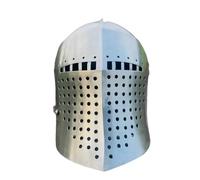 Maritime treasures Handmade Medieval Barbute Bascinet Helmet Steel Knight Armour for Cosplay, LARP Events, Reenactments, Halloween Costumes & Collectors Display