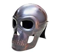 Maritime treasures Handmade Skull Knight Helmet - Steel Armour Skull Helmet for Cosplay, LARP, Reenactments, Halloween and Collectors Display