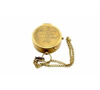 Maritime Treasures Inspirational Pocket Compass with Chain - “So You Can Always Find Your Way Back Home