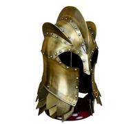 Maritime treasures Medieval Helmet Steel Armor Cosplay Halloween Knight Visored Helm Replica Full Head LARP Collectible Display