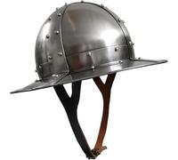 Maritime treasures Medieval Kettle Helmet | Handmade Steel Helmet for Reenactment, LARP, Costumes and Display | Historic Armour Replica with Adjustable Leather Strap