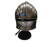 Maritime treasures Medieval Knight Close Helmet - Handcrafted Steel Helmet for Reenactment, Halloween, LARP, Costume and Display