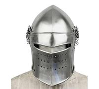 Maritime treasures Medieval Knight Helmet - Handcrafted Steel Great Helm for Costume, LARP,Haloween, Reenactment and Display