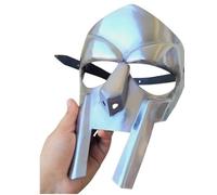 Maritime treasures Metal Gladiator Style Face Mask Silver Warrior Helmet for Cosplay, Viking Costume, Medieval Re-Enactment, Stage Performance, Halloween Fancy Dress for Adults