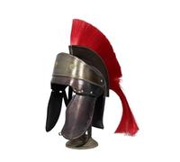 Maritime treasures Roman Centurion Helmet Replica with Red Crest - Greek Spartan Style Armour for Reenactment, LARP, Cosplay & Collectors - Medieval Costume Prop - Historical Metal Helmet