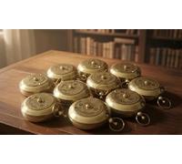 Maritime treasures Set of 10 Vintage Brass Pocket Compasses with Lid Nautical Style Directional Compasses for Gifts, Decor and Collectors