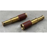Maritime treasures Set of 2 Antique Brass Nautical Spyglass Telescope Extendable Handheld Maritime Telescope for Decor or Collectors