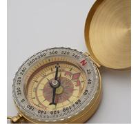 Maritime Treasures Set of 2 Brass Pocket Compasses - Vintage Nautical Navigation Tools Antique Collectible Gift for Men, Dad, Hikers & Sailors