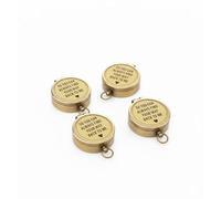 Maritime Treasures Set of 4 Vintage Brass Pocket Compasses - Engraved “Find Your Way Back to Me” Antique-Style Brass Compass Gift for Travel, Hiking, Camping, Adventure & Home Décor