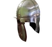 Maritime treasures Viking Norman Warrior Helmet Nose Guard & Brass Rivets Medieval Helmet for LARP, Cosplay, Reenactment & Home Display