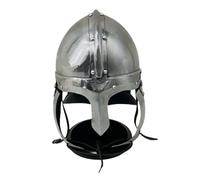 Maritime treasures Viking-Style Nasal Helmet - Full Size Wearable Medieval Steel Helmet for Reenactment, Cosplay, LARP & Historical Display