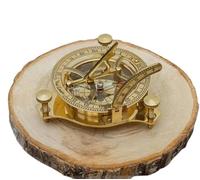 Maritime treasures Vintage Brass Sundial Compass Decor Antique Style Nautical Sun Dial Ornament for Garden, Home, Office, Desk & Maritime Gifts