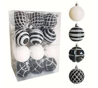 Maritown 24 Pieces Christmas Baubles 6cm Plastic Christmas Ball Ornaments for Xmas Tree Decorations Shatterproof Hanging Decorative Balls and Baubles Set for Tree Decor