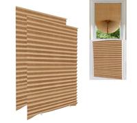 Maritown 2Pack No Drill Temporary Blinds Stick on for Windows Door Easy Fit