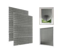 Maritown 2Pack No Drill Temporary Blinds Stick on for Windows Door Easy Fit