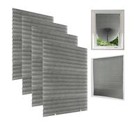 Maritown 4Pack No Drill Temporary Blinds Stick on for Windows Door Easy Fit