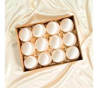 Maritown 6CM Solid Satin Christmas Balls 12Pcs Silk Christmas Baubles Vintage Hanging Shatterproof Decoration Christmas Tree Ornaments for Home Party Holiday