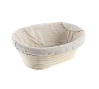 Maritown Banneton Proofing Basket Rattan Sourdough Proving Basket Oval Bread Proofing Basket with Cloth Liner Bread Proving Baskets Sourdough Starter Kit Bread Making Accessories Kitchen Baking Tools