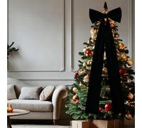 Maritown Extra Large Velvet Bows Decorative Christmas Tree Topper Xmas Tree Hanging Ornaments for Wreath Garland Fireplace Wedding Party Decorations, 50x180cm
