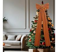 Maritown Extra Large Velvet Bows Decorative Christmas Tree Topper Xmas Tree Hanging Ornaments for Wreath Garland Fireplace Wedding Party Decorations, 50x180cm