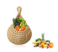 Maritown Fruit Basket, Wall Hanging Fruit Baskets for Kitchens Organizing, Boho Decorative Vegetable Fruit Holder, Handwoven Garlic Potato Tomato Onion Storage Basket for Wall Decor