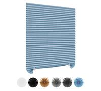 Maritown No Drill Blinds Non-Woven Fabric Cut to Size Blackout Thermal Easy Fit Self Adhesive Stick On Pleated Temporary Shades Clip in Paper for Windows Patio Doors WxH 60x150cm/23.6x59''