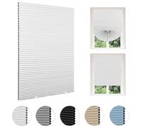 Maritown No Drill Blinds, Upgrade Cellular Blockout Sunlight Stick on Blinds for Windows, Easy Cut Self Adhesive Clip on Blinds Light Filtering,Privacy Blinds for Windows, French Door