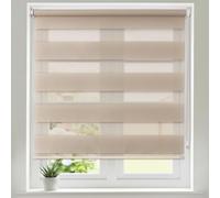 Maritown No Drill Day and Night Zebra Roller Blinds for Windows Easy Fit