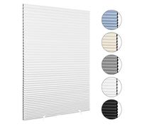 Maritown Temporary Blinds Honeycomb Cellular Stick on Light Filtering No Drill Cut to Size Self Adhesive Pleated Paper Blinds for Bedroom Kitchen Bathroom Windows Doors