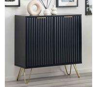 marius wooden storage cabinet with gold metal legs in matt black