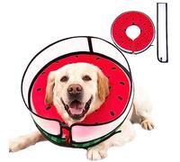 Mariyago Inflatable Dog Cone Collar with Enhanced Anti-Licking, Soft Neck Donut for Dogs Cats, Recovery Pet Cone Collar After Surgery for Large Medium Small Dogs (Watermelon, X-Large)