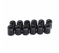 Mariyandh 12 Pcs 0.370'' Black Golf Club Ferrules for Irons Shaft Universal with Single Silver Ring (9.5mm*19mm* 13.4mm)