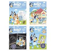 Marjen Bluey Activity Set 3 - Including a Colouring Set, Play Pack, Scratch Art Set and a Painting Set,it Offers a Variety of Engaging Activities to Keep Children Entertained and Creative.
