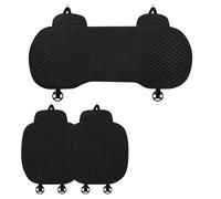 Marjoramy Complete Set of 3 Universal Linen Car Seat Covers, Breathable and Durable Non-Slip Seat Protectors for Front and Rear, Car Sedan SUV