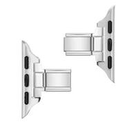 MARJS 9mm Stainless Steel Italian Charm Bracelet Strap Adapter Compatible With 9mm Fits 42mm 44mm 45mm 46mm For Apple Watch iWatch 11 10 9 8 7 6 5 4 3 2 1 SE Ultra