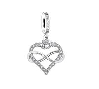 MARJS Claddagh Heart Hands Love You Forever Infinity Crown Charm Bead Pendant 925 Sterling Silver Dangle Compatible With Pandora Charm Bracelet