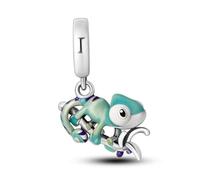 MARJS Color Changing Chameleon Charm Lizard Animal Pet Lover Charm Bead Pendant, 925 Sterling Silver Dangle Charm, Compatible With Pandora & European Bracelet