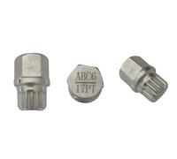 MARJS For Volkswagen VW ABC 6/17 Replacement Security Master Anti Theft Locking Wheel Nut Key Bolt Remover Tool For VW ABC 6/17 17 Spline