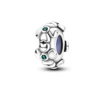 MARJS Four Leaf Clover Lucky Luck Flower Spacer Stopper Charm Bead Pendant 925 Sterling Silver Dangle Compatible With Pandora Charm Bracelet