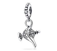 MARJS Genie Lamp Aladdin Wish Teapot Charm Bead Pendant 925 Sterling Silver Dangle Compatible With Pandora Charm Bracelet