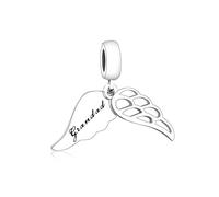 MARJS Grandad Guardian Angel Wing Memorial Heaven Faith Loss Charm Bead Pendant 925 Sterling Silver Dangle Compatible With Pandora Charm Bracelet