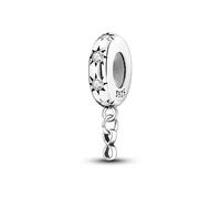 MARJS Infinity Eternal Sun Spacer Stopper Crystal Charm Bead Pendant 925 Sterling Silver Dangle Compatible With Pandora Charm Bracelet