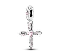 MARJS Jesus Faith Cross Crucifix I Love You Heart Forever Eternity Infinity Charm Bead Pendant 925 Sterling Silver Dangle Compatible With Pandora Charm Bracelet