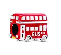 MARJS London Bus Charm I Love London Red Double Decker Charm Bead Pendant, 925 Sterling Silver Dangle Charm, Compatible With Pandora & European Bracelet
