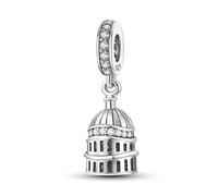 MARJS Sao Paulo St Pauls Church Travel Holiday Faith Charm Bead Pendant 925 Sterling Silver Dangle Compatible With Pandora Charm Bracelet