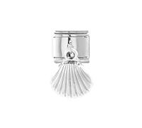 MARJS Snowflake Crystal Star Snow Rainbow DangleSilver Italian 9mm Link Stainless Steel Modular Compatible With Bracelet