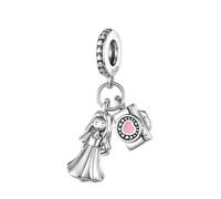 MARJS Wedding Dress Prom Photo Camera I Love You Heart Memorial Charm Bead Pendant 925 Sterling Silver Dangle Compatible With Pandora Charm Bracelet