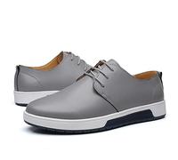 Mark 2026 Men's Suit Shoes Summer Style Breathable Comfortable Business Lace Up Leisure Solid Shoes Offers Shoes Mark 2026 Business Shoes, gray, 9 UK