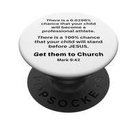 Mark 9:42 - Get Your Children Back Into Church Exhortation PopSockets Adhesive PopGrip