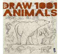 Mark Bergin Draw 1, 001 Animals Paperback Book Mark Bergin Multicolor